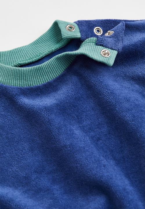 H&M - Velour top - bright blue