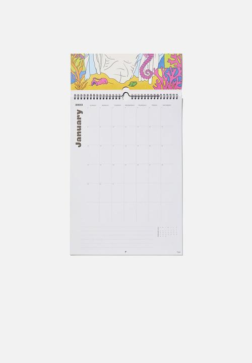 Typo - 2023 a3 art series calendar - artistic expression