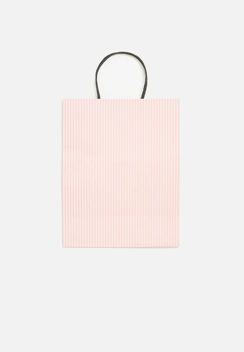Typo - Get stuffed gift bag - medium & pink parker stripe
