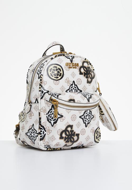 GUESS - House party backpack - cream logo multi