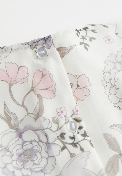H&M - Dress and accessory - cream/patterned