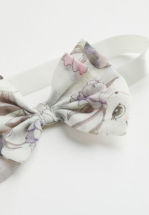 H&M - Dress and accessory - cream/patterned