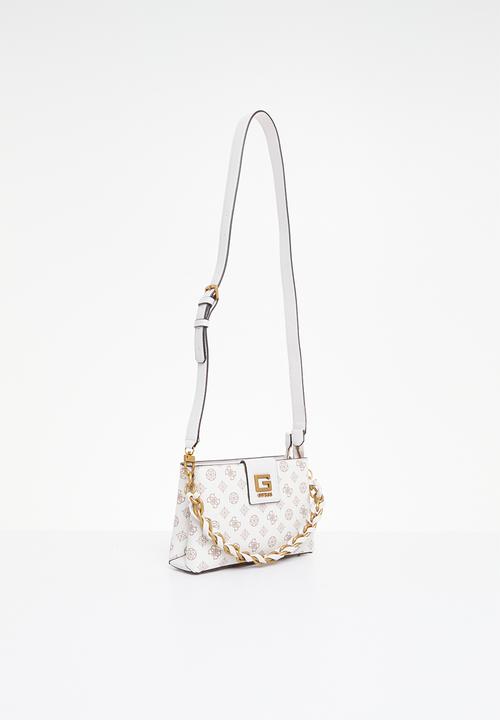 GUESS - Alva double zip crossbody - cream logo