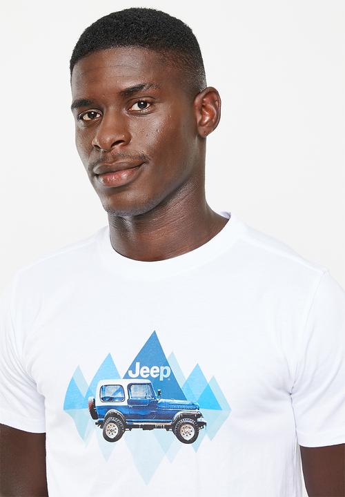 JEEP - High density print graphic tee - white