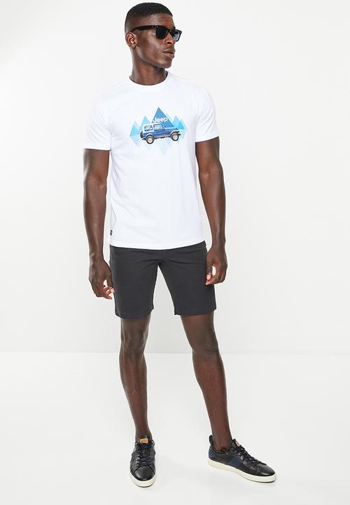 JEEP - High density print graphic tee - white