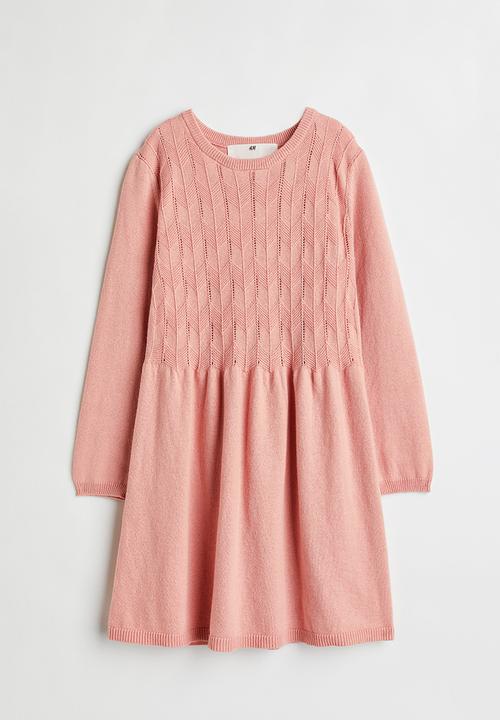 H&M - Textured-knit dress - old rose