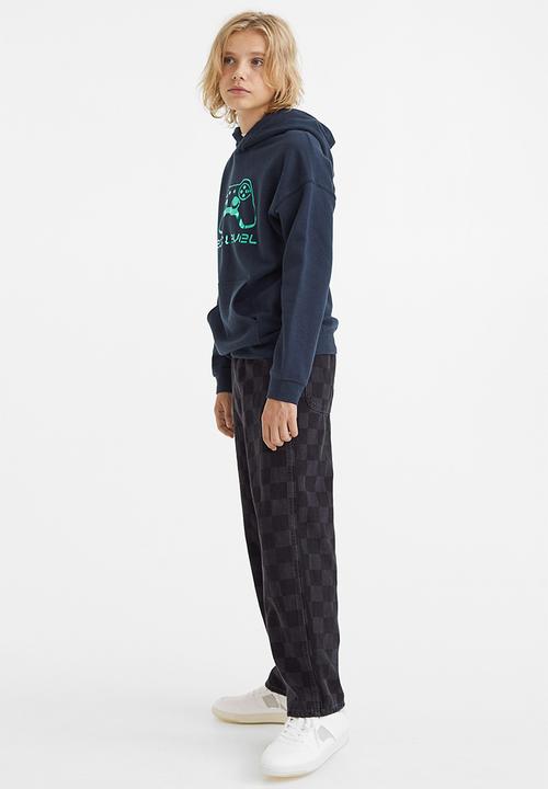 H&M - Printed hoodie - dark blue/epic level