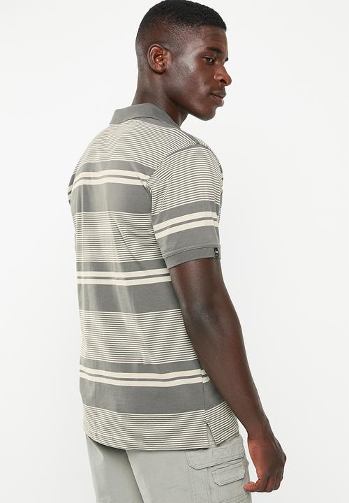 JEEP - Yd multi stripe golfer - olive/khaki