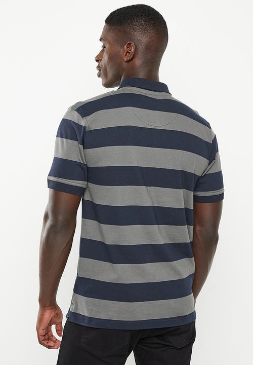 JEEP - Yd multi stripe golfer - olive/dark springs