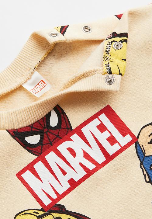 H&M - 2 Piece sweatshirt set - light beige/marvel comics