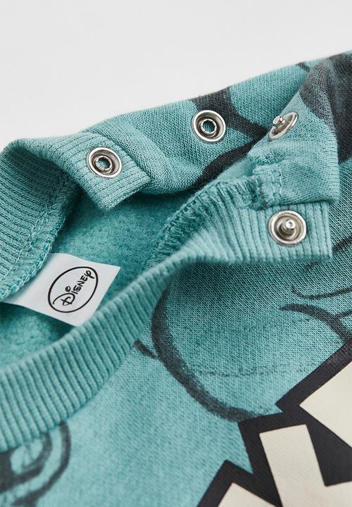 H&M - 2 Piece sweatshirt set - turquoise/mickey mouse
