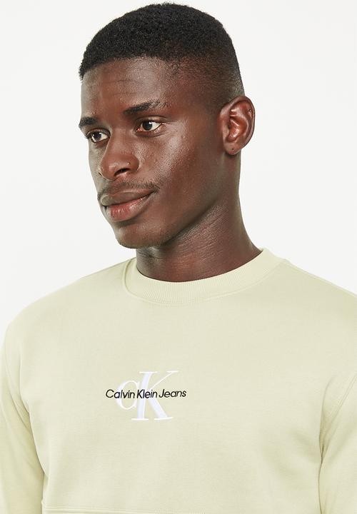 Calvin Klein - Monogram logo crew neck - wheat fields