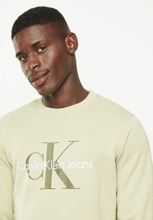 Calvin Klein - Seasonal monogram crew neck - wheat fields