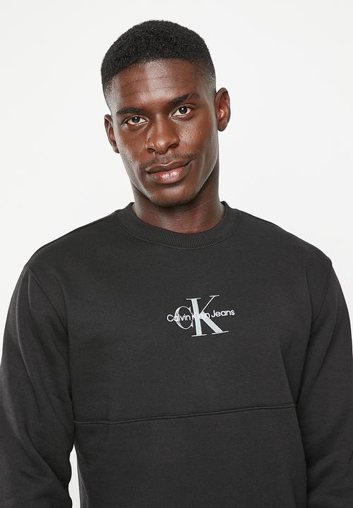 Calvin Klein - Monogram logo crew neck - black