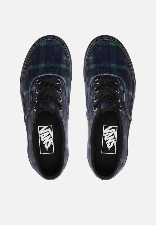 Vans - Authentic stackform -  velvet plaid green/black