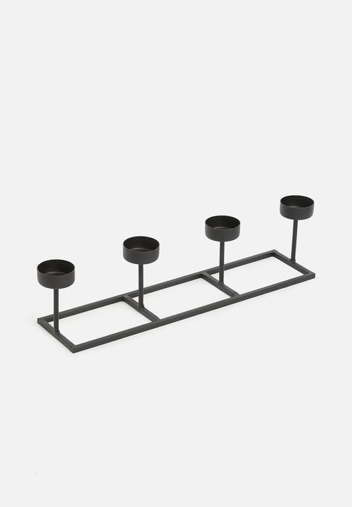 H&S - Tealight candle holder - black