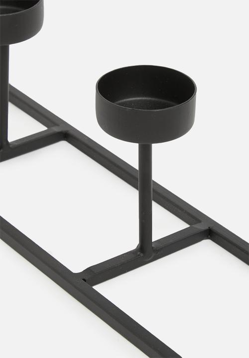 H&S - Tealight candle holder - black