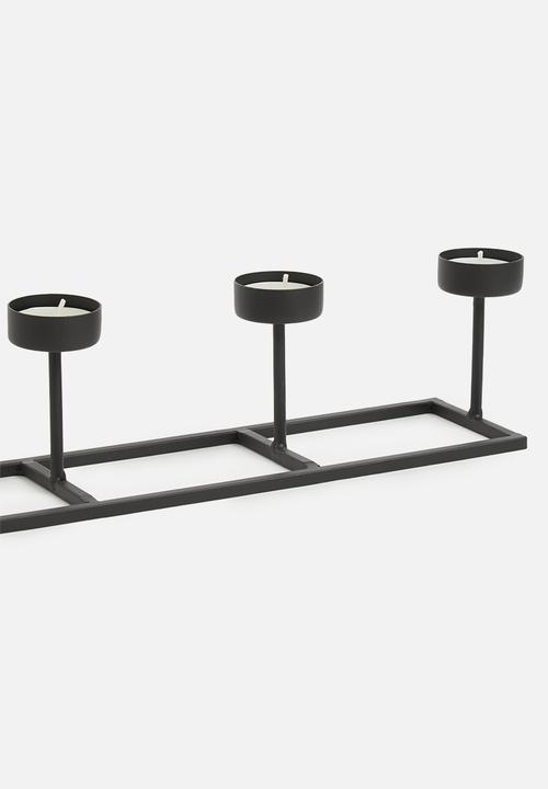 H&S - Tealight candle holder - black