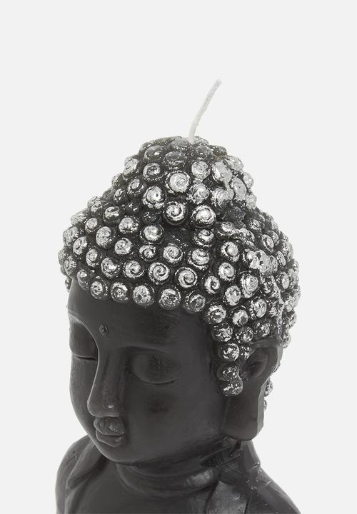 H&S - Buddha candle - black