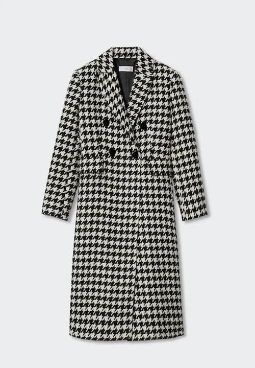 MANGO - Coat bingo - black & white