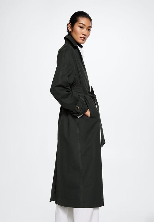 MANGO - Trench coat bambi - black