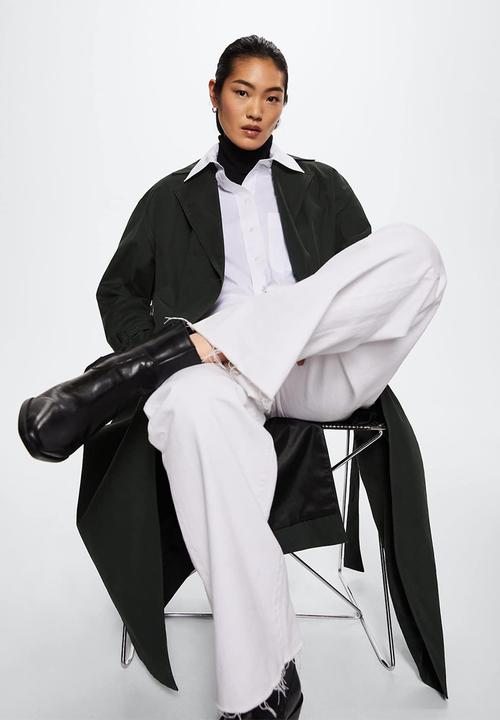MANGO - Trench coat bambi - black