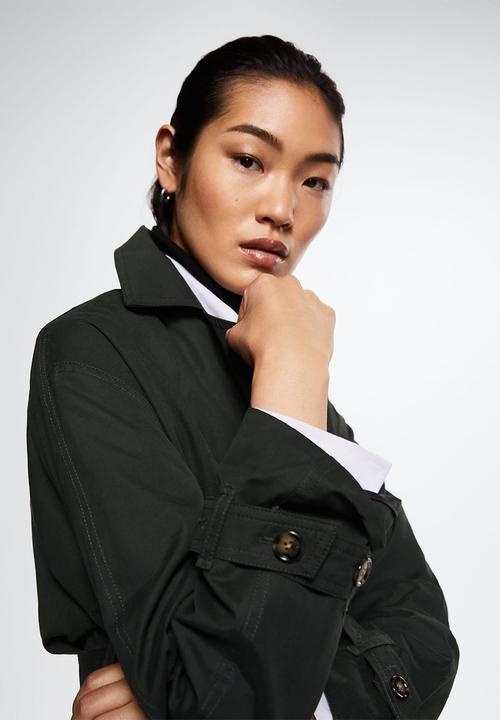 MANGO - Trench coat bambi - black