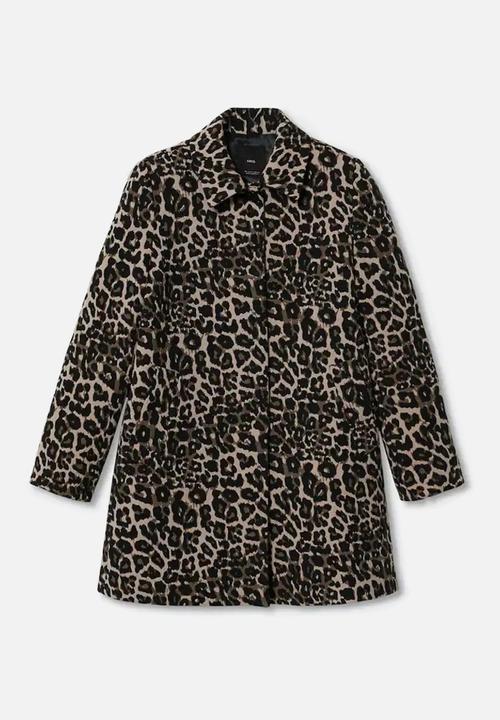 MANGO - Coat bengala - medium brown