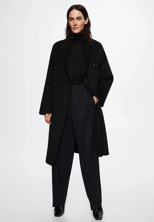 MANGO - Coat picarol - black