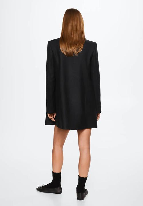 MANGO - Coat pinocho - black