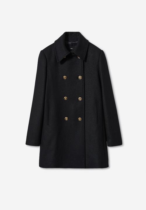 MANGO - Coat pinocho - black