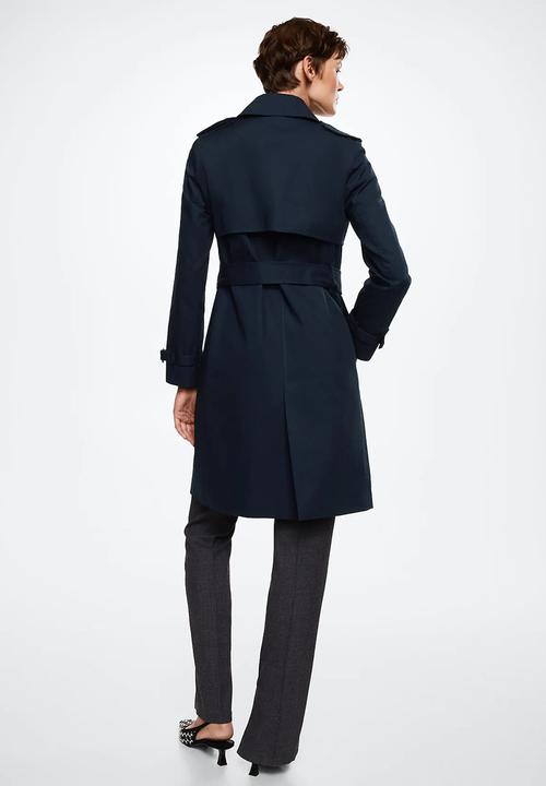 MANGO - Trenchcoat polana - navy