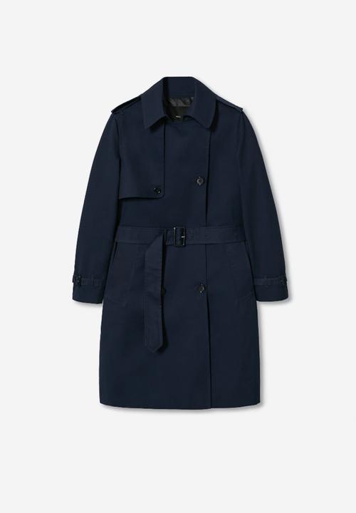 MANGO - Trenchcoat polana - navy
