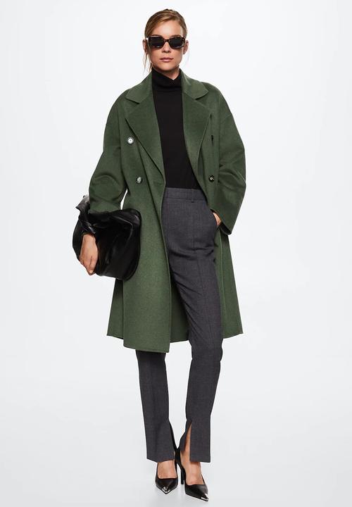 MANGO - Coat picarol - beige/khaki