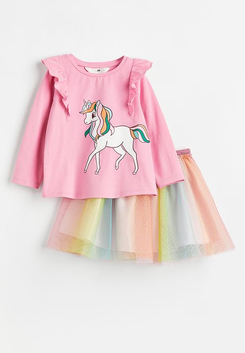 H&M - 2 Piece set - pink/unicorn