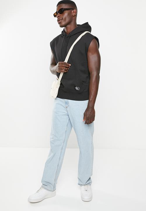Calvin Klein - Monogram badge sleeveless hoodie - ck black