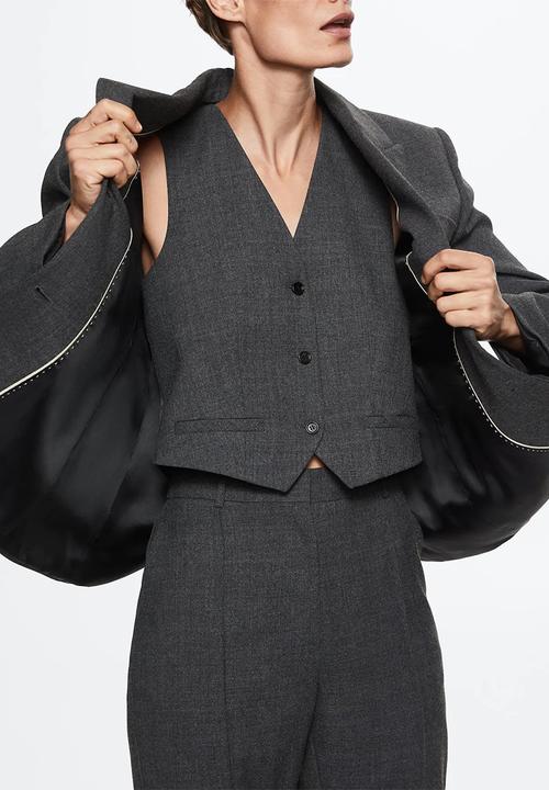 MANGO - Blazer lillian - light pastel grey