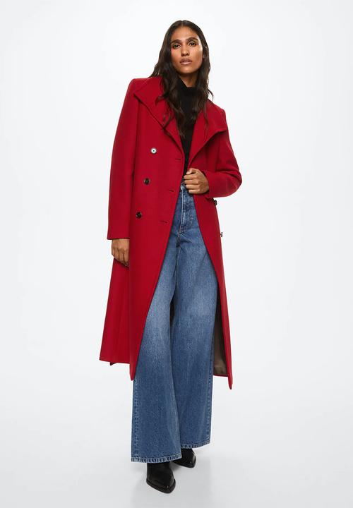 MANGO - Coat sirenita - red