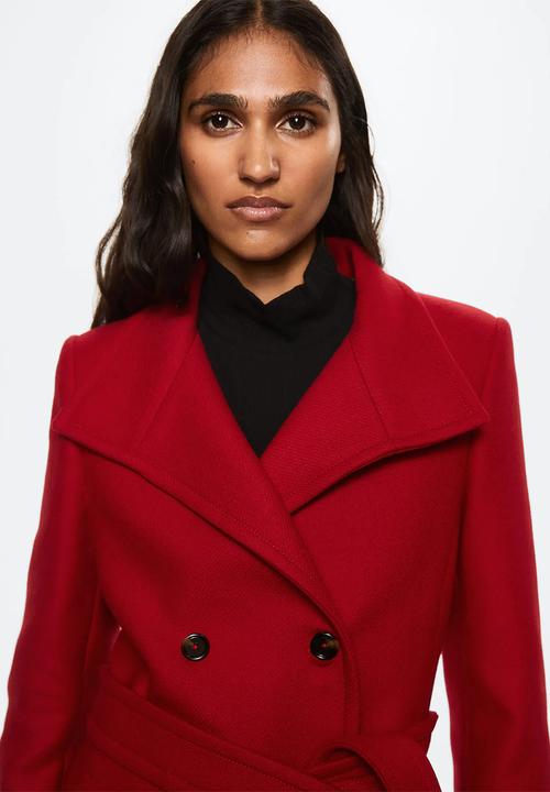 MANGO - Coat sirenita - red
