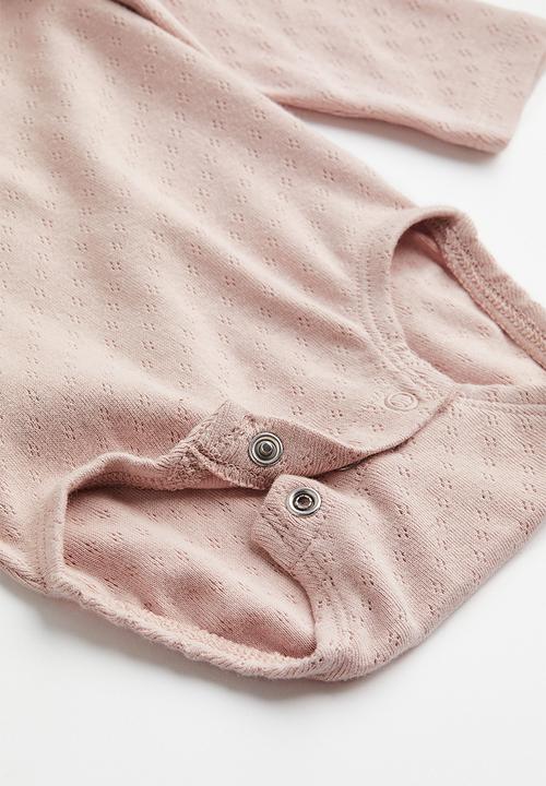H&M - 2 Pack puff-sleeved bodysuits - black/pink