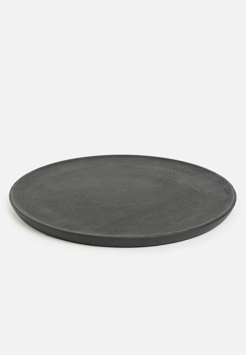 H&S - Candle plate - black