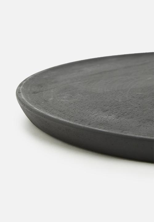 H&S - Candle plate - black
