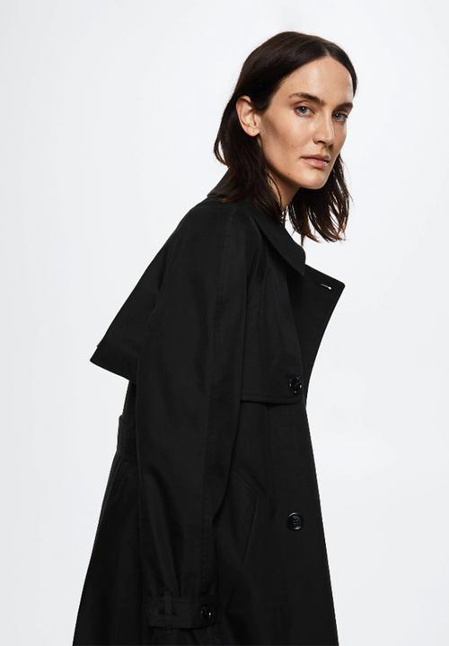 MANGO - Trench coat mustang - black