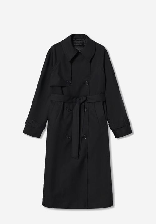 MANGO - Trench coat mustang - black
