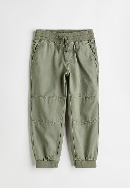 H&M - Adjustable-fit joggers - light khaki green