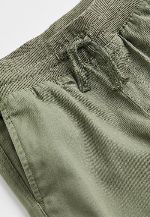 H&M - Adjustable-fit joggers - light khaki green
