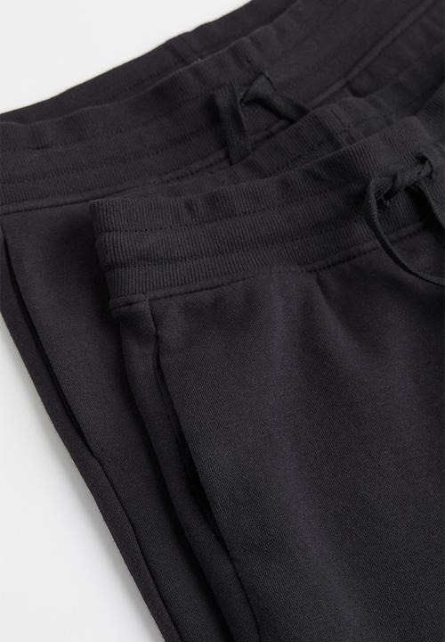 H&M - 2 Pack joggers - black