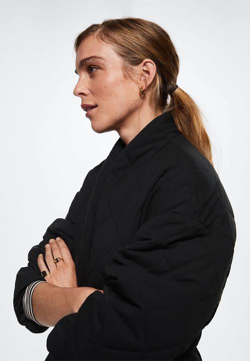 MANGO - Anorak verdure - black
