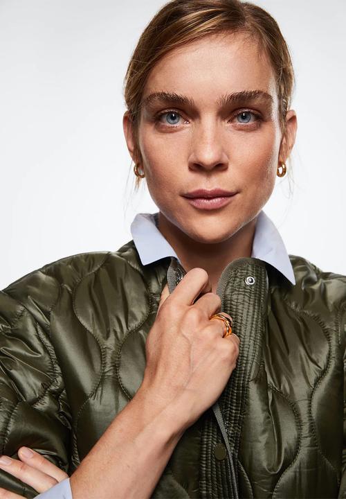 MANGO - Anorak melon - beige/khaki