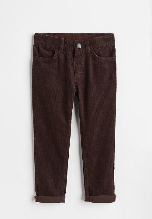 H&M - Slim fit corduroy trousers - dark brown